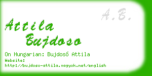 attila bujdoso business card