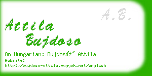 attila bujdoso business card